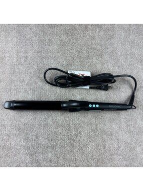 BIO IONIC Long Barrel Curling Iron Styler 1.25-Inch Black Nanoionic Beachy Waves